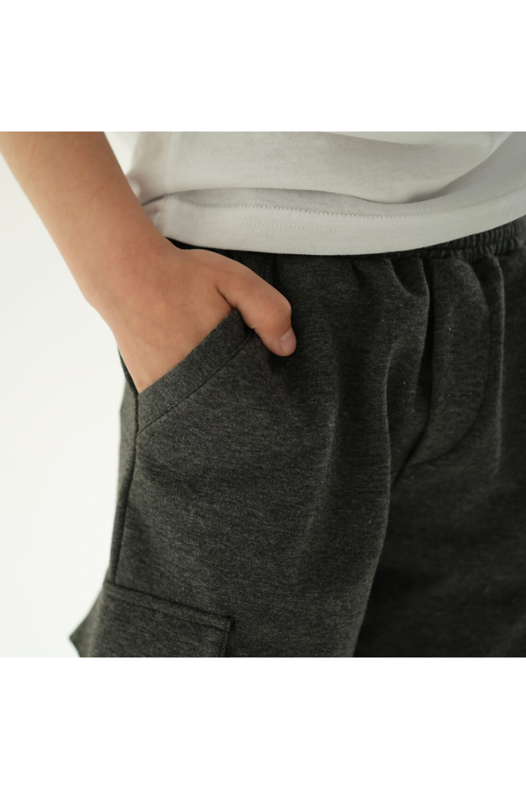 Шорти для хлопчика сірі двонитка