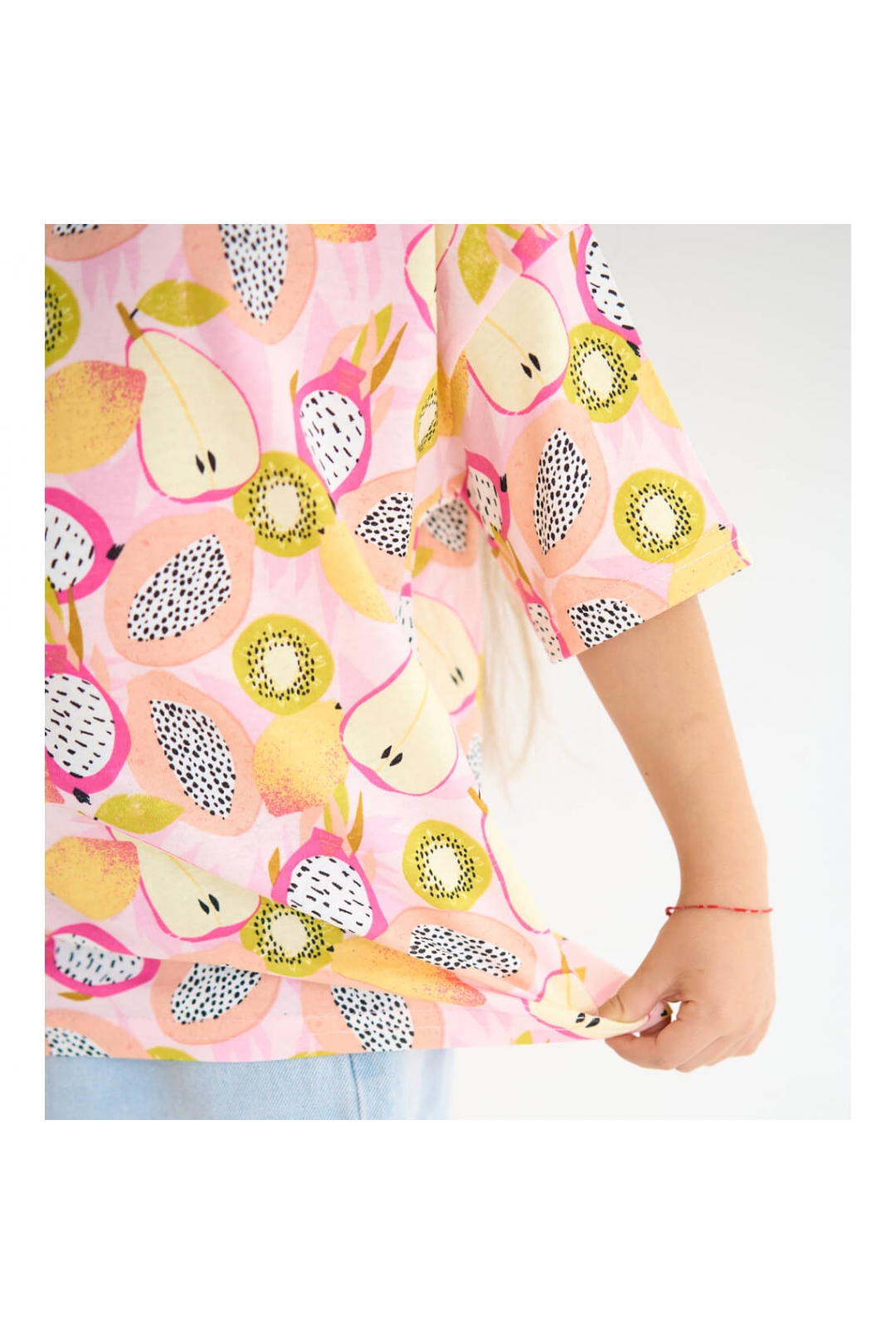 Футболка для дівчинки Фрукти рожевий кулір