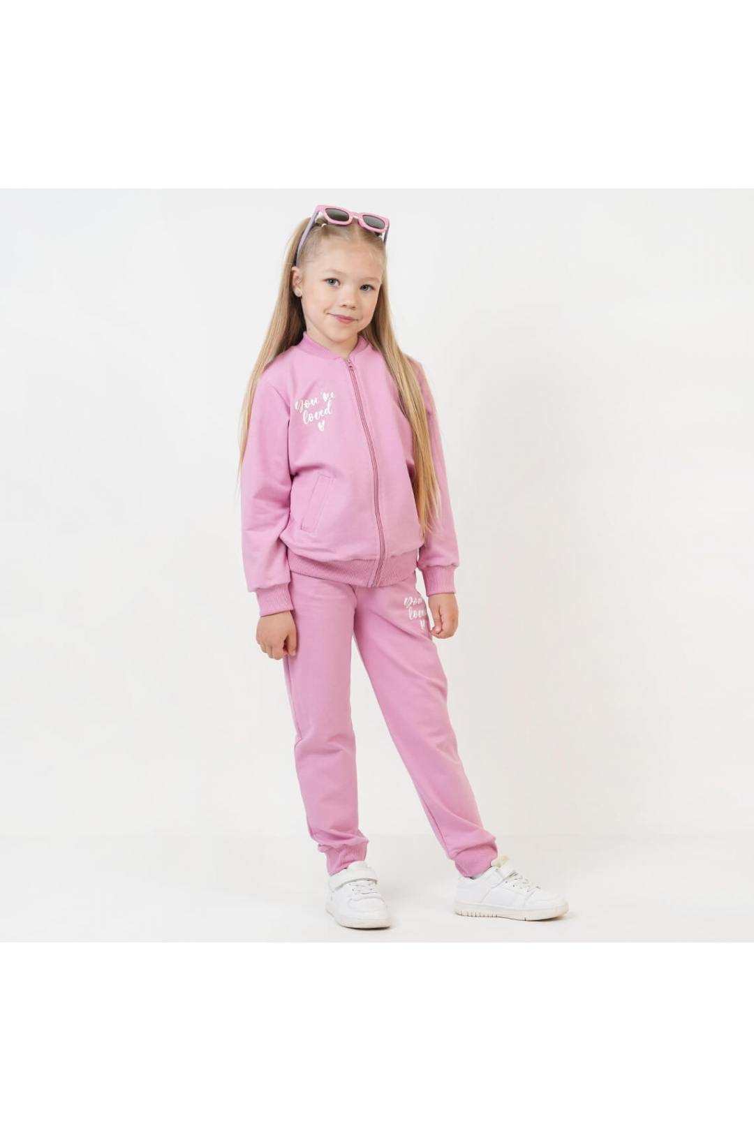 Костюм для дівчинки рожевий двонитка