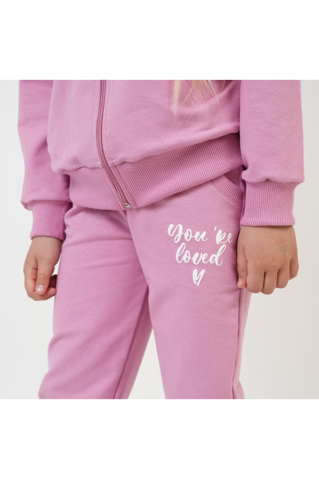 Костюм для дівчинки рожевий двонитка