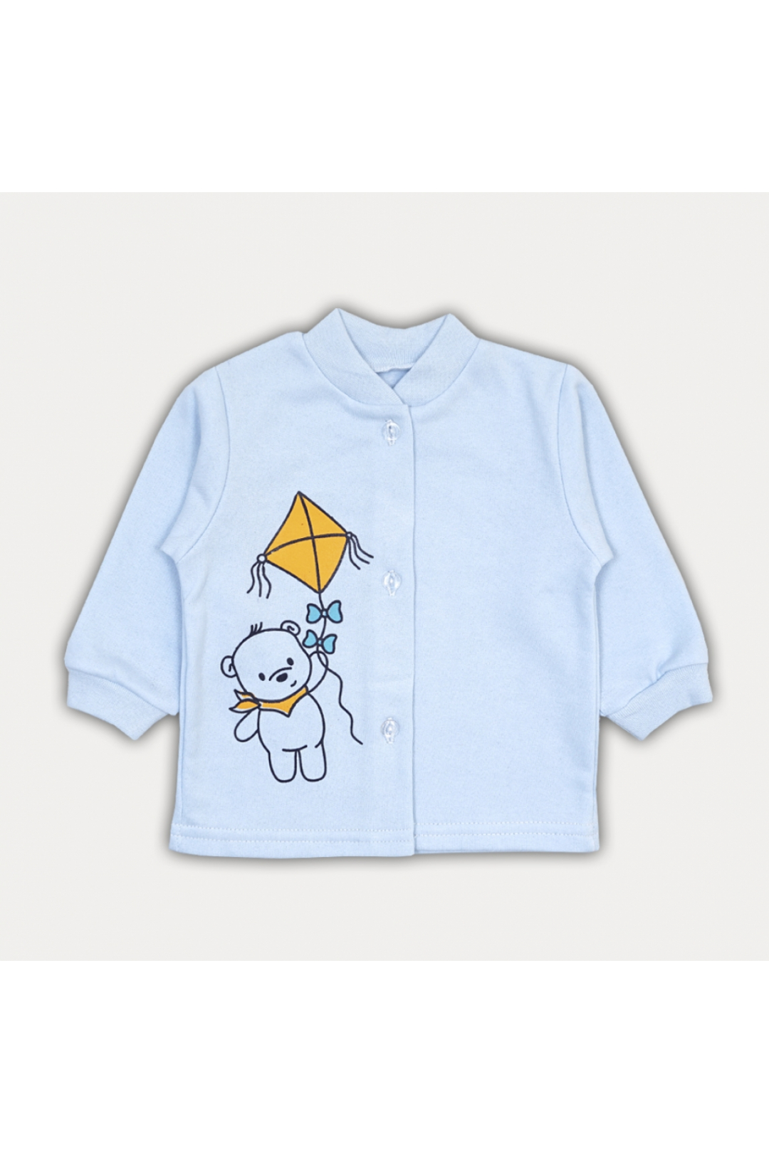 Кофточка ясельна 100% бавовна блакитний начіс (футер)