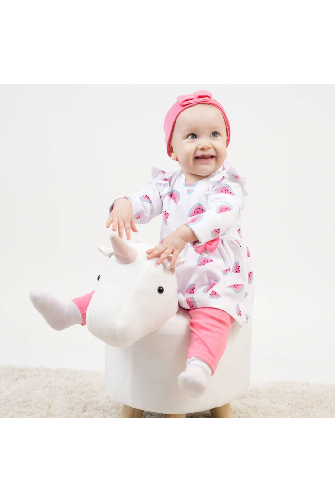 Комплект для дівчинки Кавунчики кораловий інтерлок