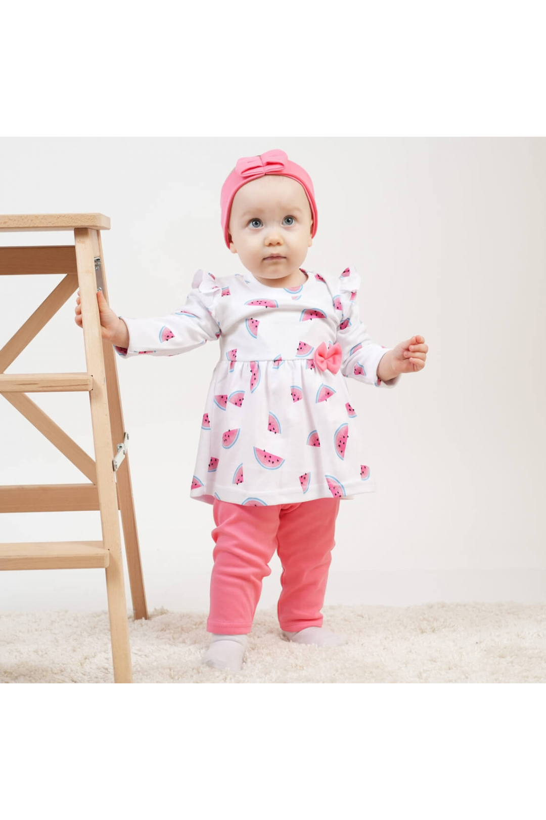 Комплект для дівчинки Кавунчики кораловий інтерлок