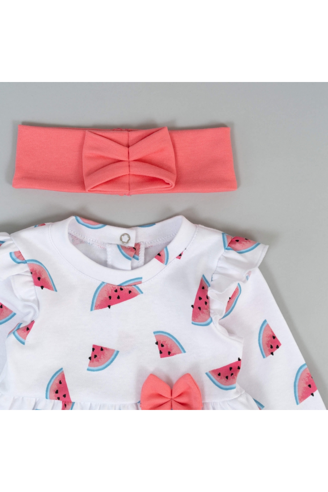 Комплект для дівчинки Кавунчики кораловий інтерлок