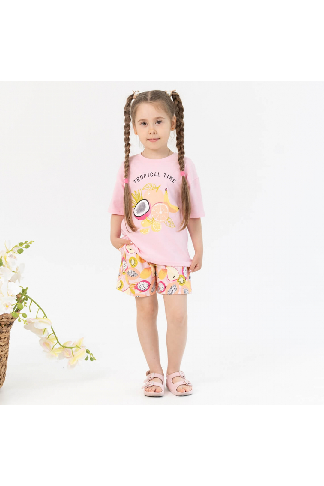 Комплект для дівчинки рожевий стретч кулір