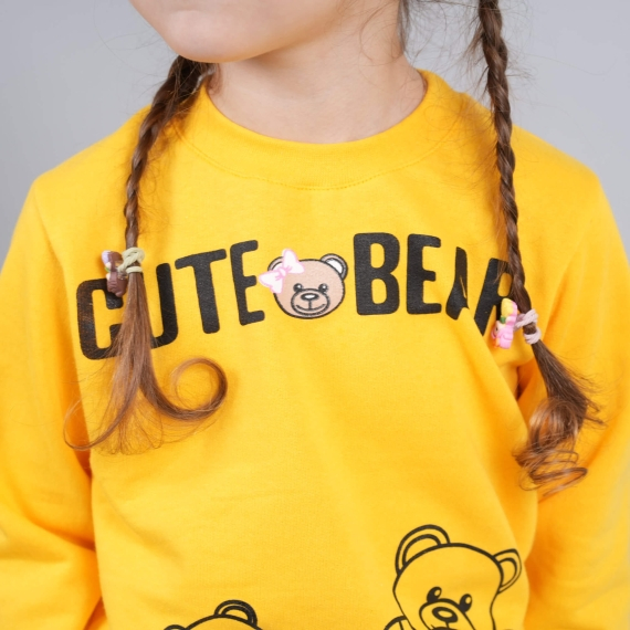 Костюм для дівчинки Міні жовтий начіс (футер)