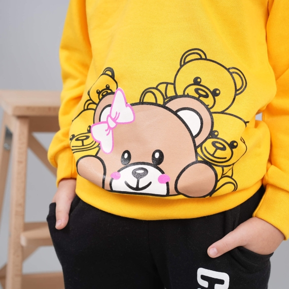 Костюм для дівчинки Міні жовтий начіс (футер)