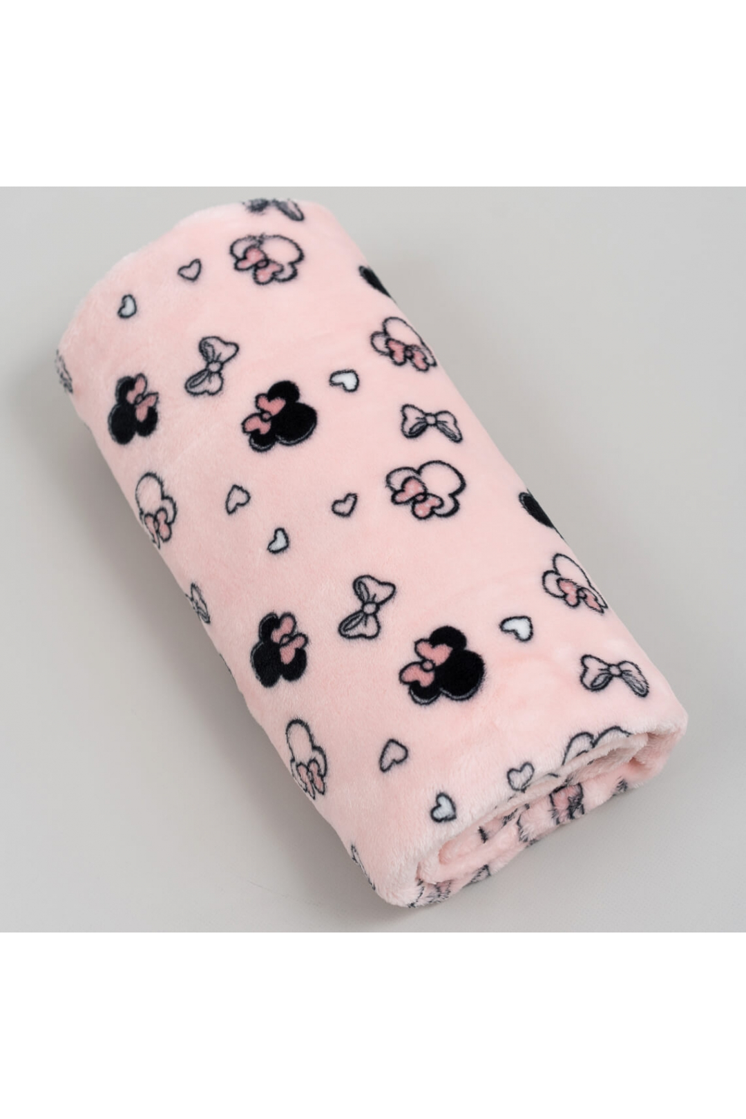 Пухнастий плед ясельний Міні рожевий велсофт