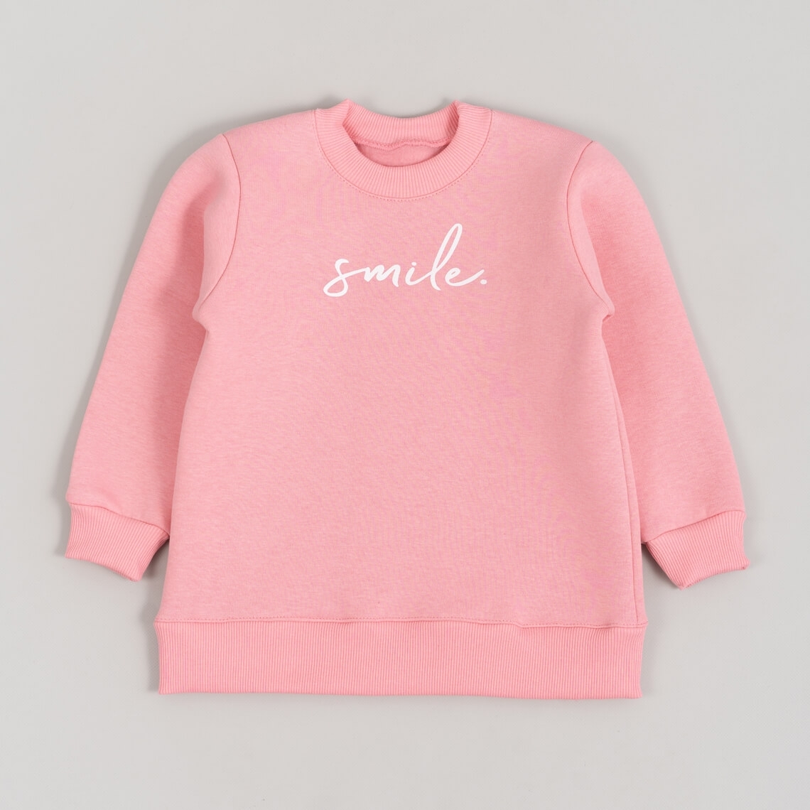 Світшот для дівчинки рожевий тринитка на флісі