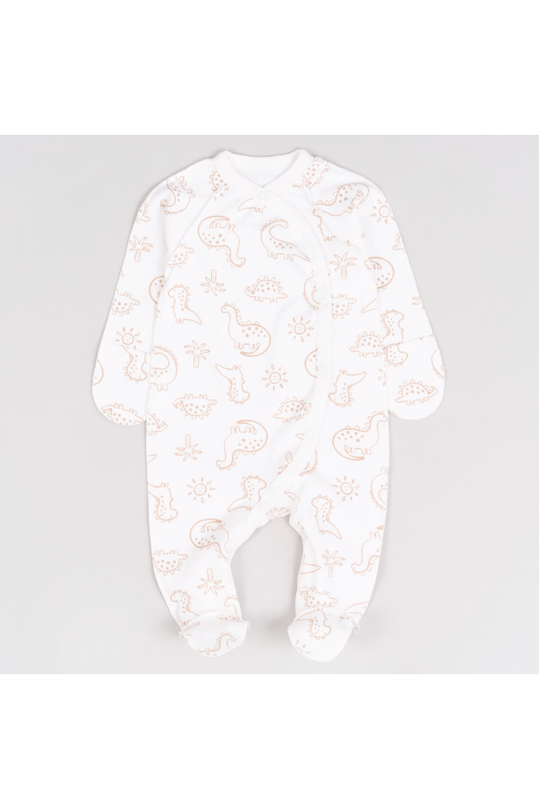 Сліп для новонароджених Діно молочний інтерлок