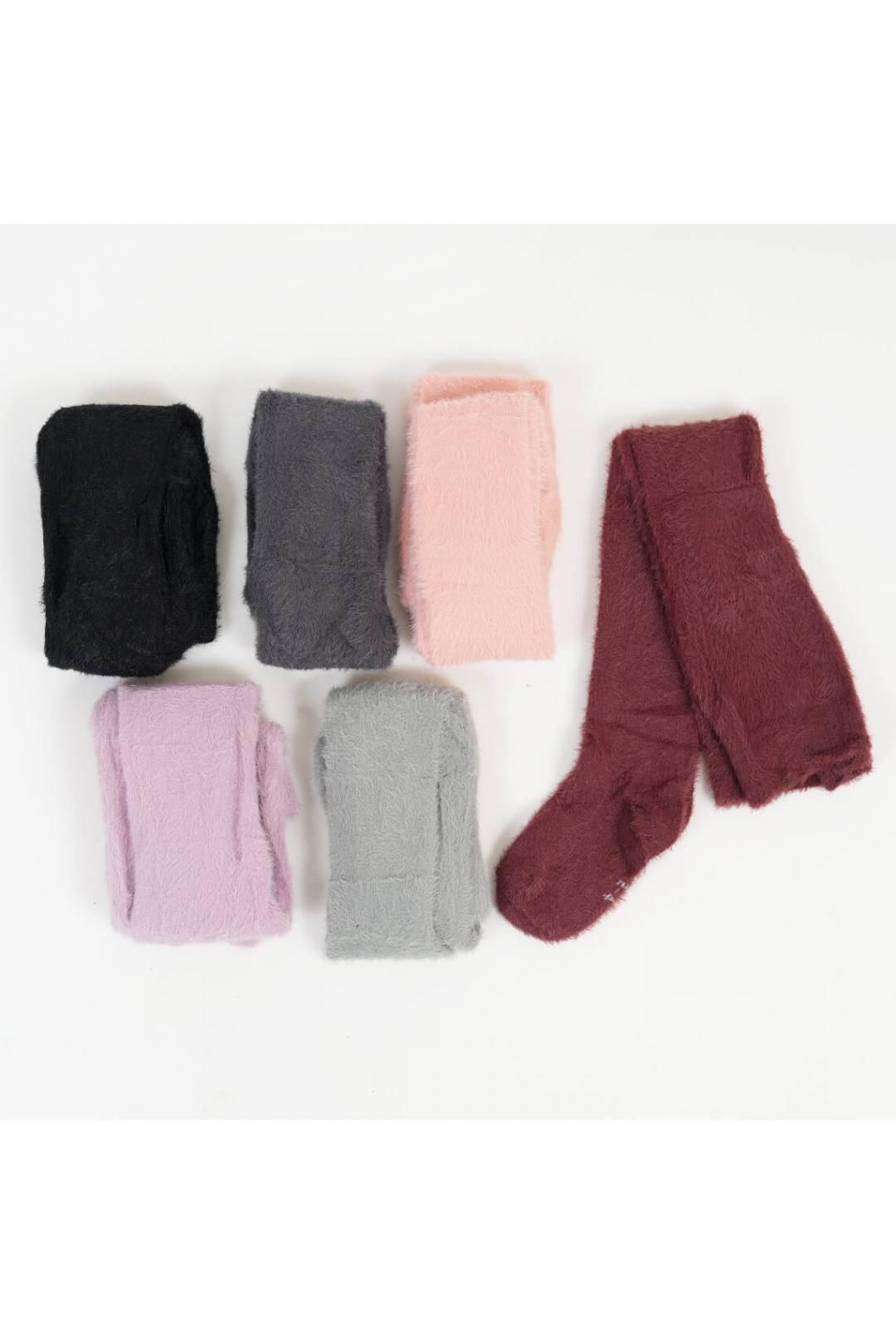 Колготки для дівчинки пухнасті чорний в'язка