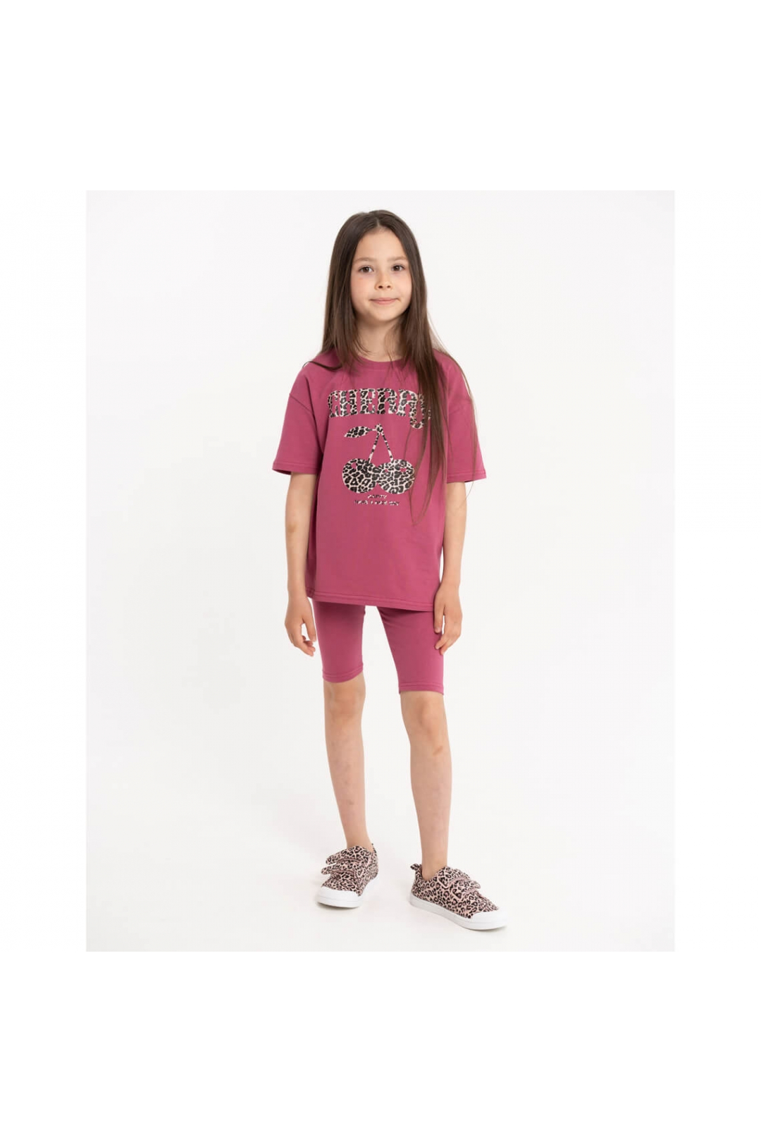 Комплект для дівчинки ягідний стретч-кулір