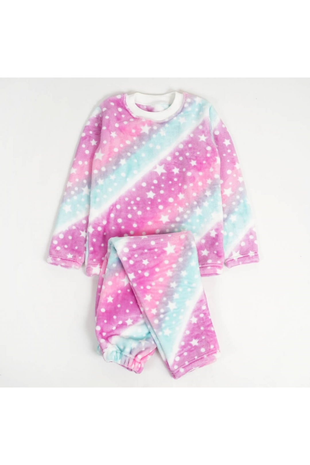 Піжама для дівчинки Зірки різнокольоровий велсофт