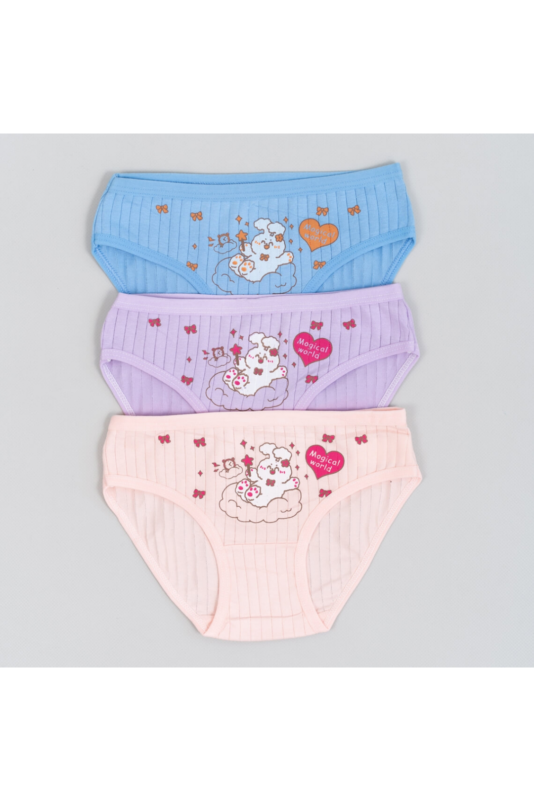 Комплект трусиків для дівчинки 3шт. рубчик-преміум