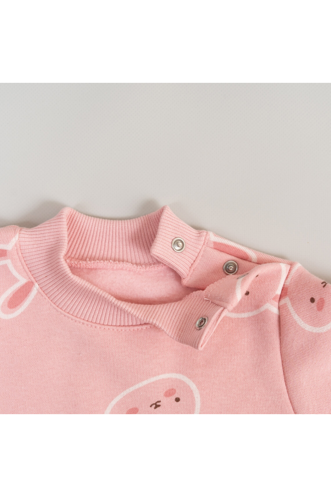 Костюм для дівчаток Зайчата рожевий тринитка на флісі