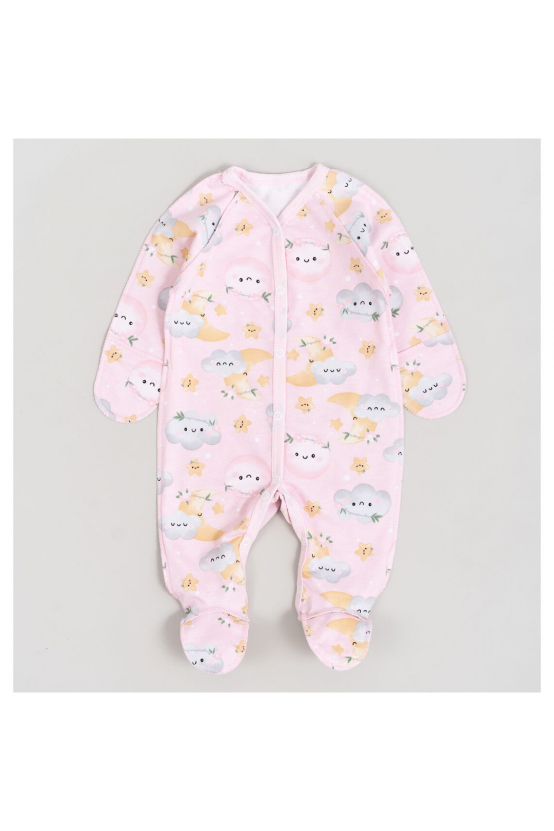 Сліп для новонароджених рожева начіс високої якості(футер)