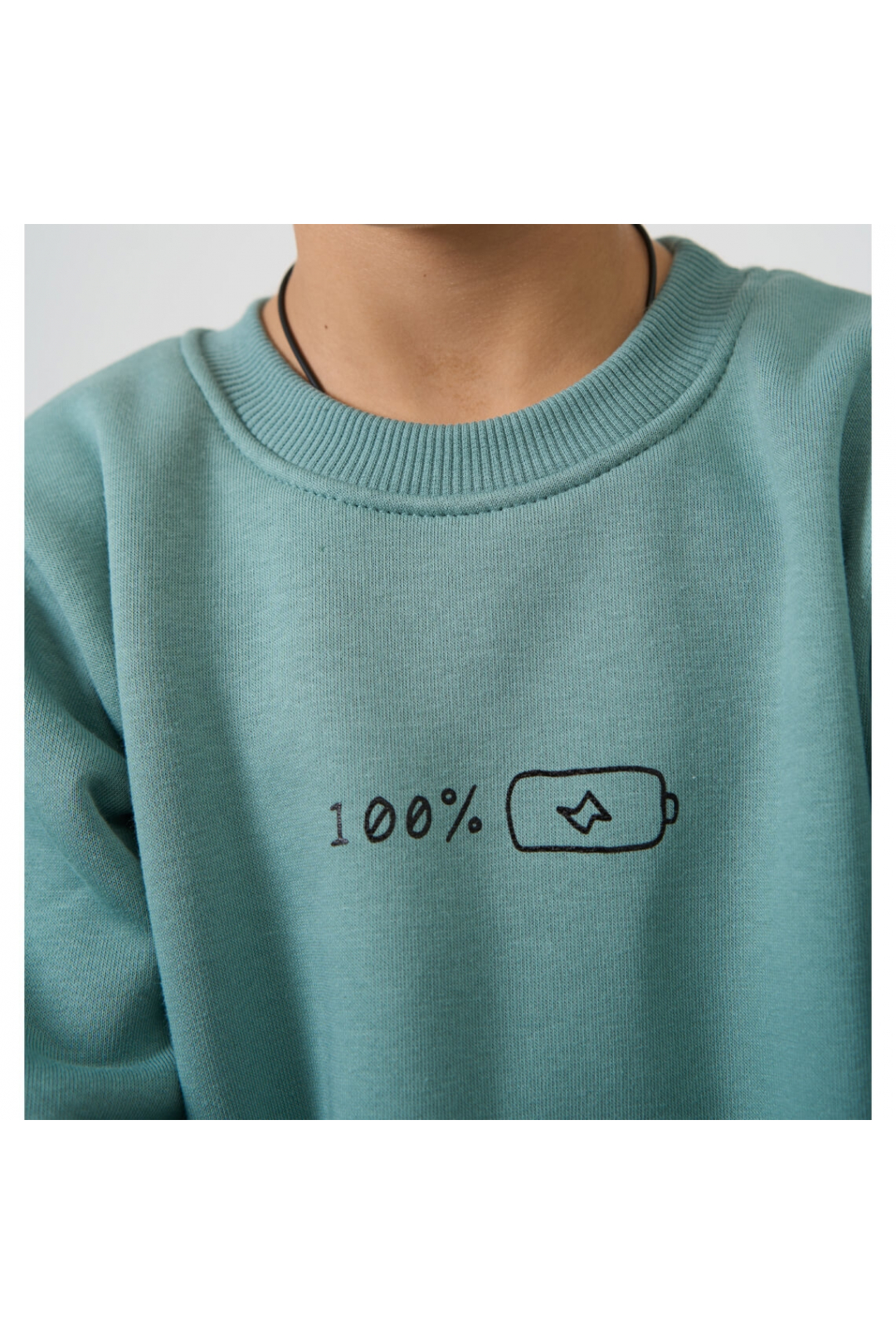 Світшот для хлопчика ментол тринитка на флісі