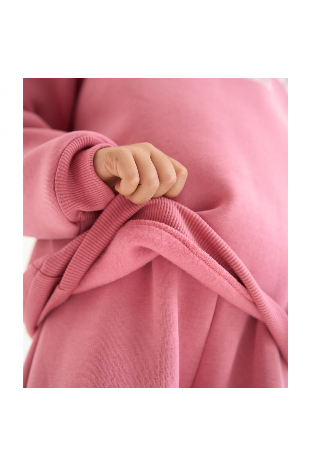 Костюм теплий для дівчинки рожевий тринитка на флісі