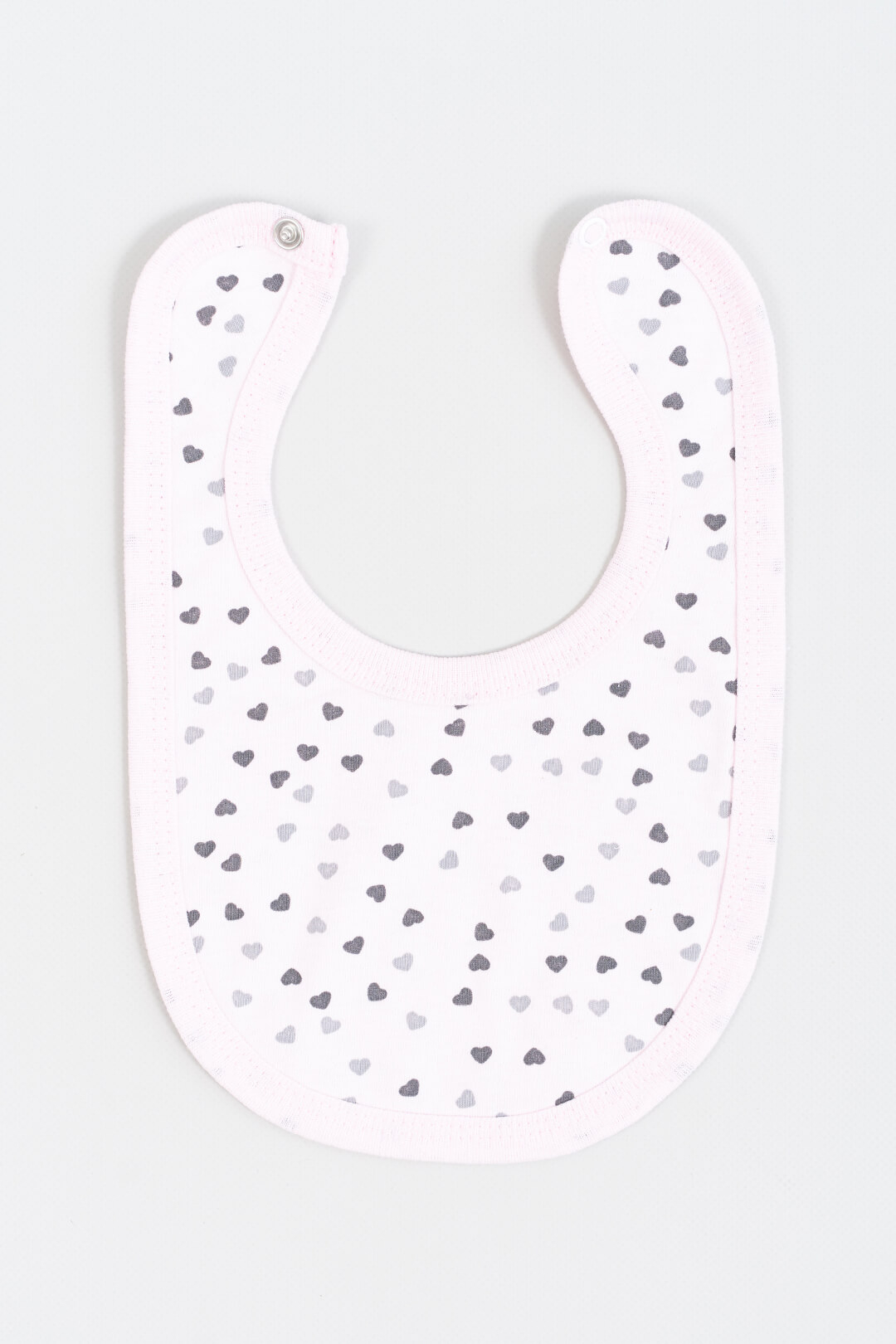 Слинявчик дитячий тонкий Сердечка рожевий кулір