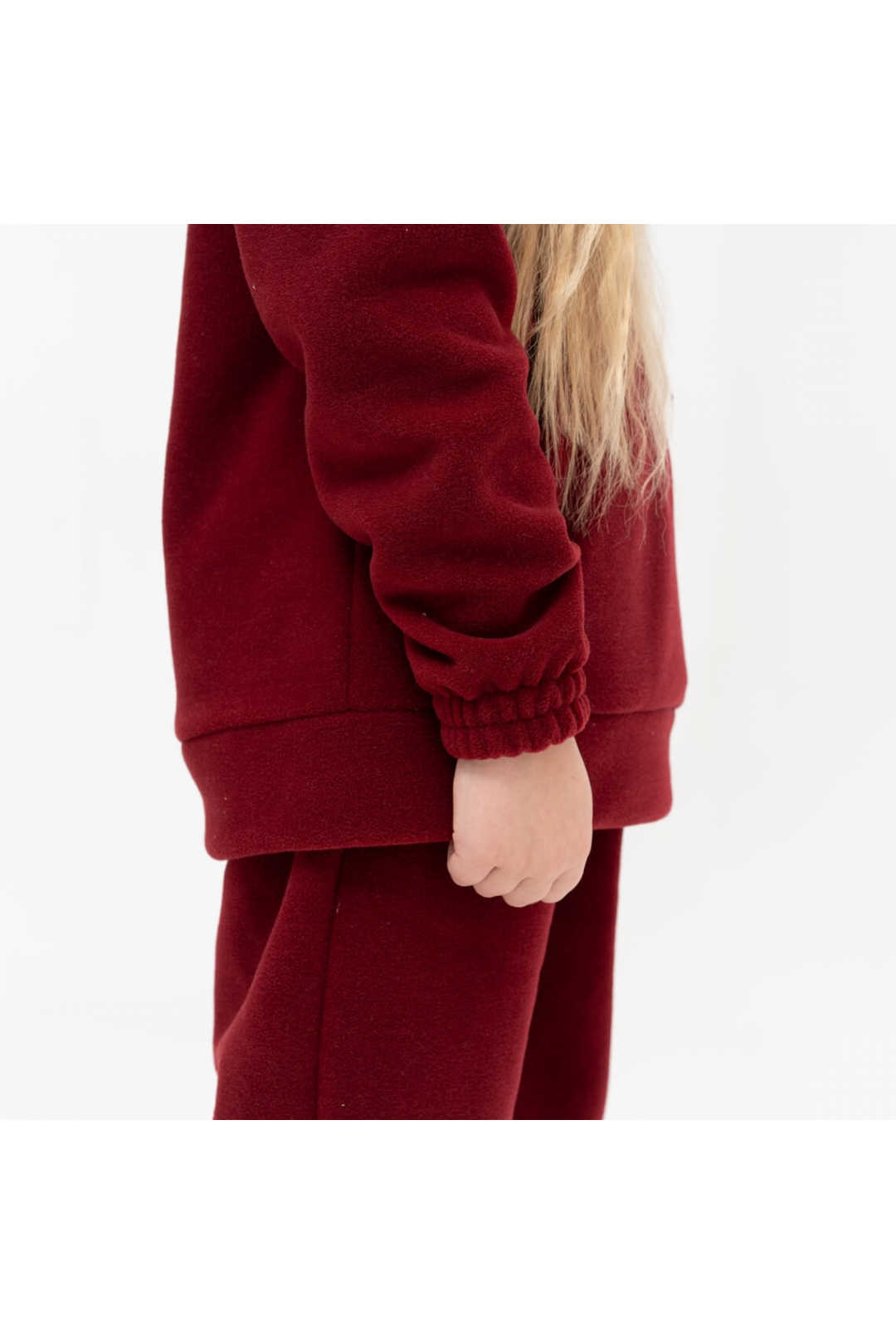 Костюм флісовий для дівчинки бордо фліс