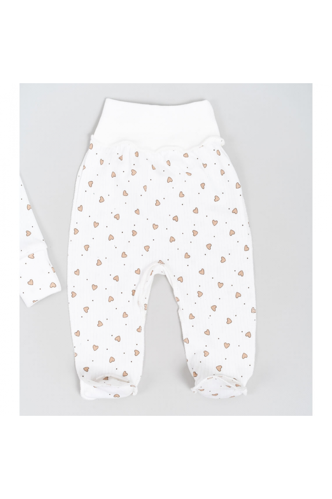 Комплект для Новонароджених Сердечка молочний інтерлок пеньє