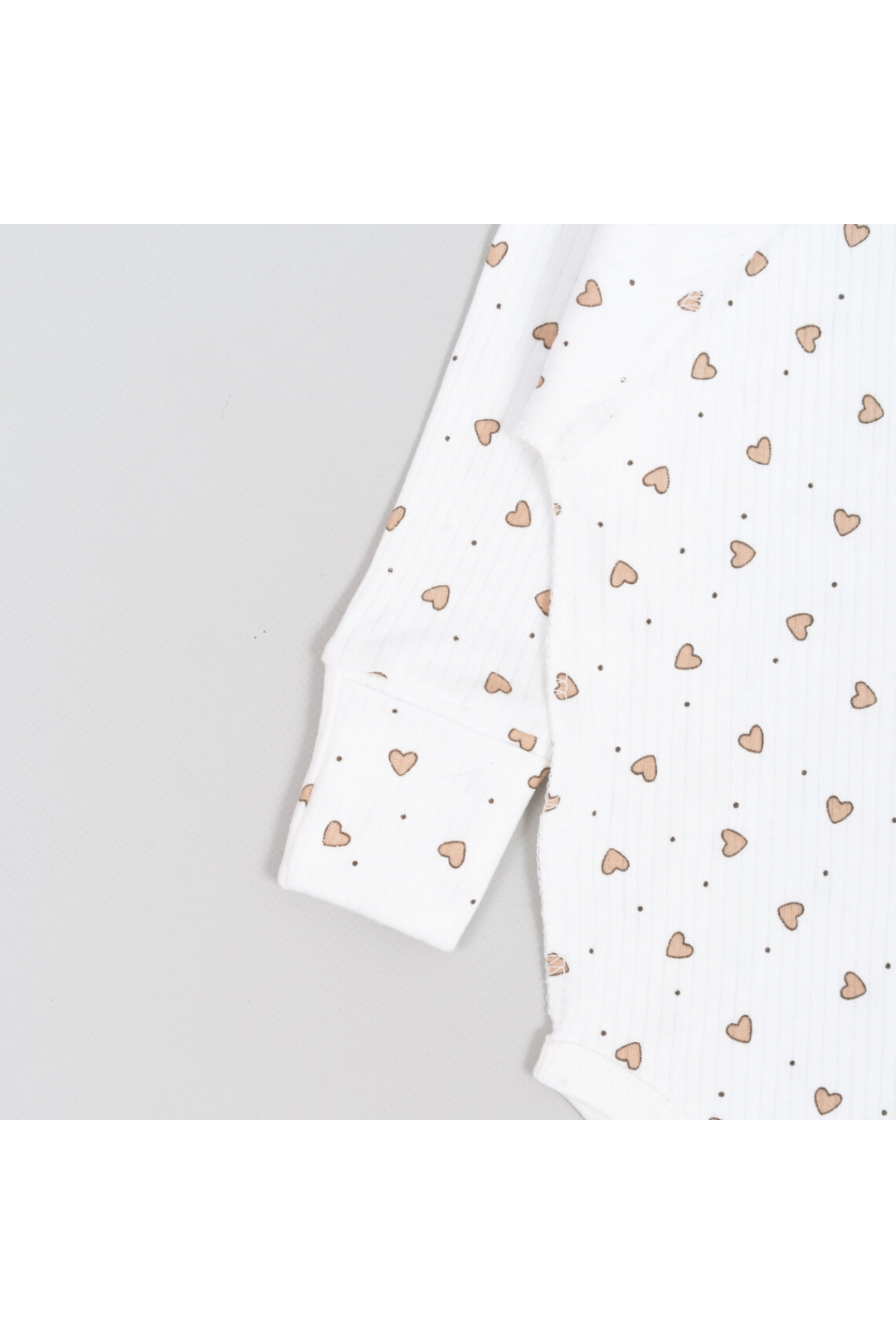 Комплект для Новонароджених Сердечка молочний інтерлок пеньє