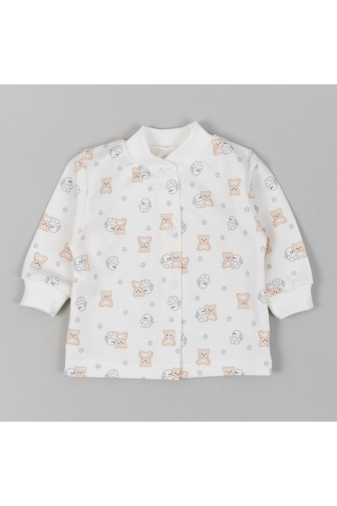 Кофтинка для малят молочний Зайки начіс (футер)