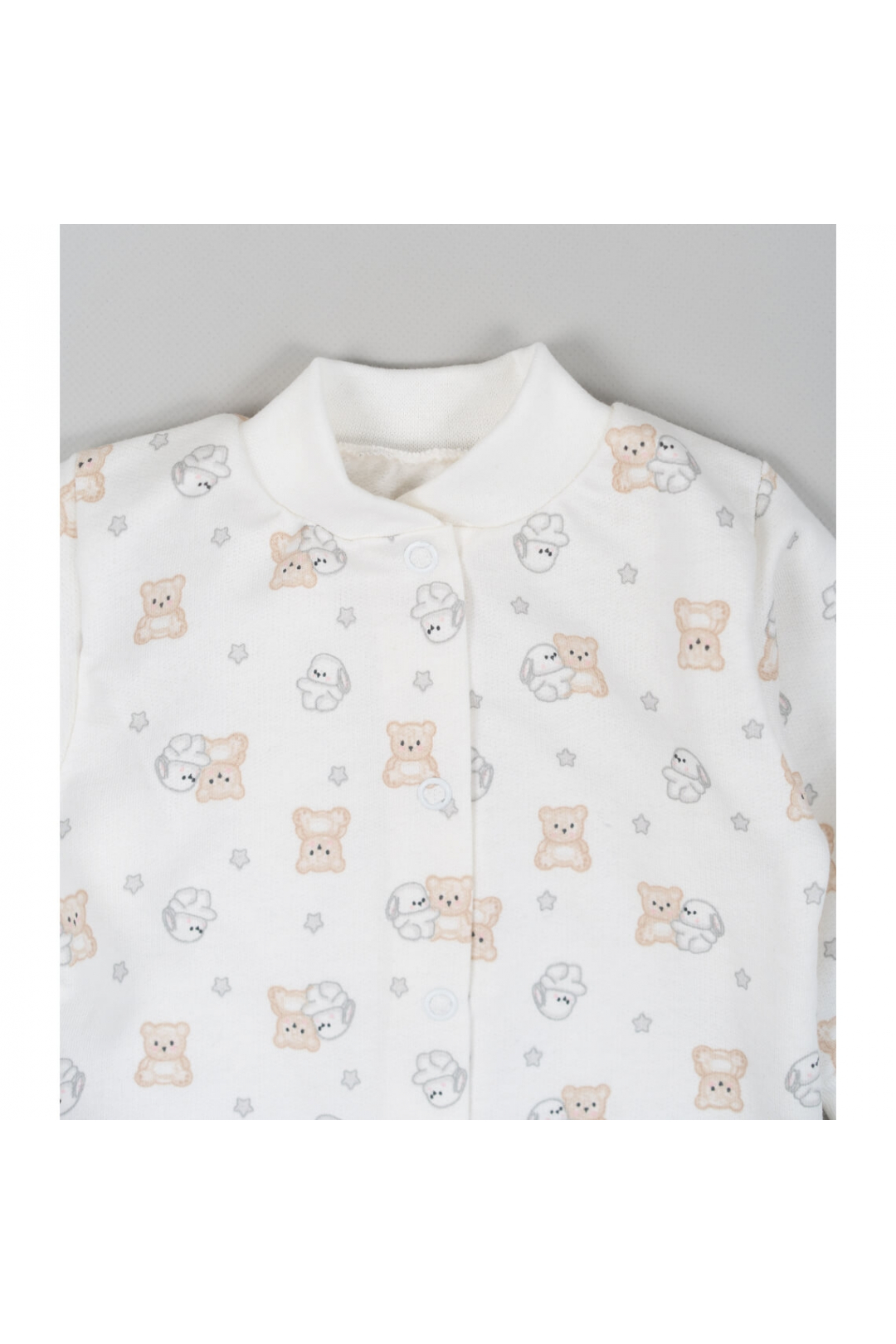 Кофтинка для малят молочний Зайки начіс (футер)