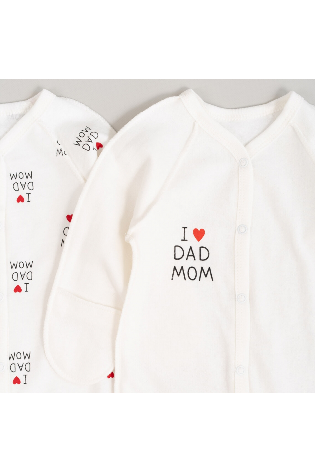 Чоловічки Сліпи Пара сліпів для новонароджених  " Тато кохає мене" молочний начіс (футер)