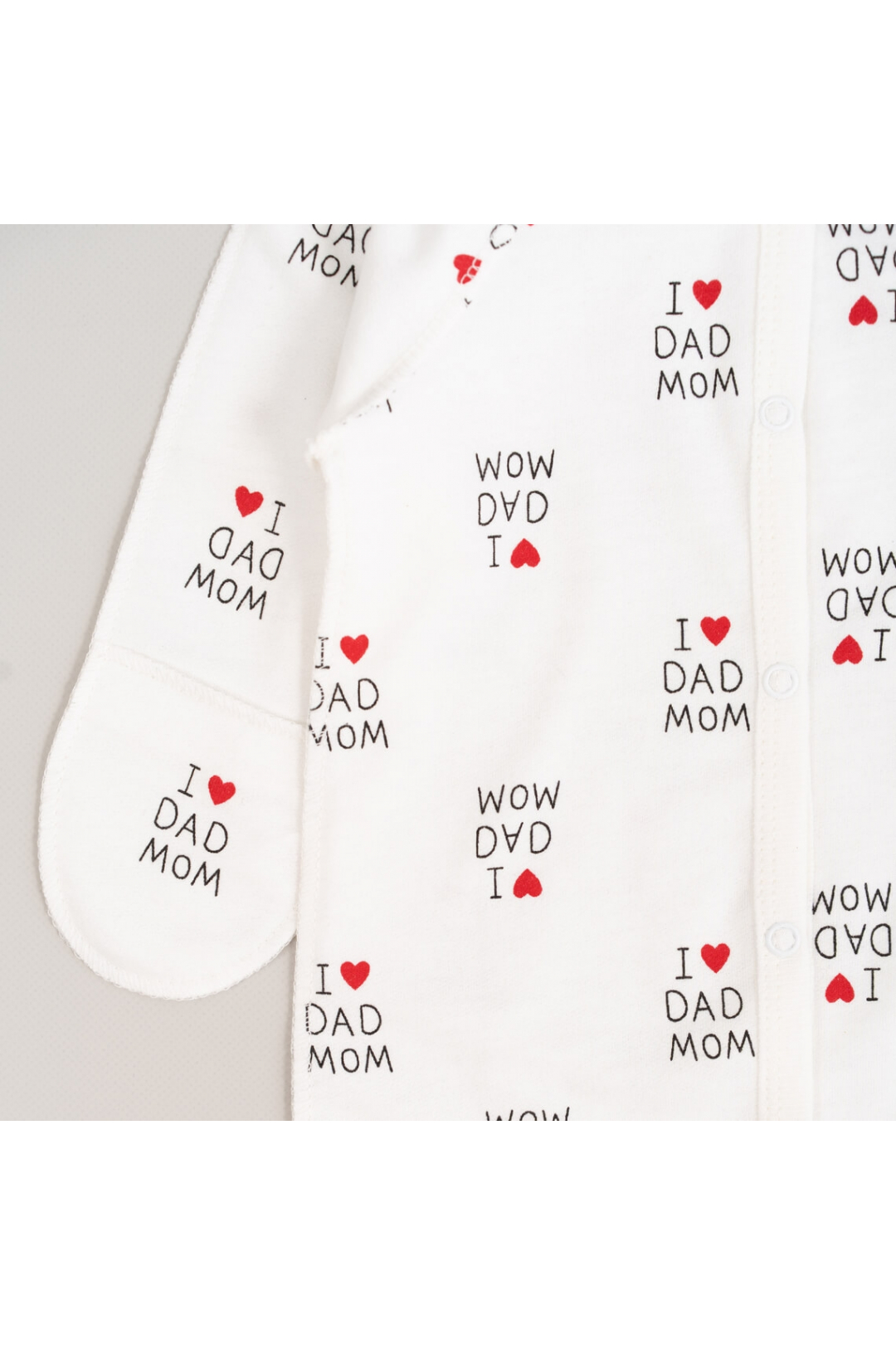 Чоловічки Сліпи Пара сліпів для новонароджених  " Тато кохає мене" молочний начіс (футер)