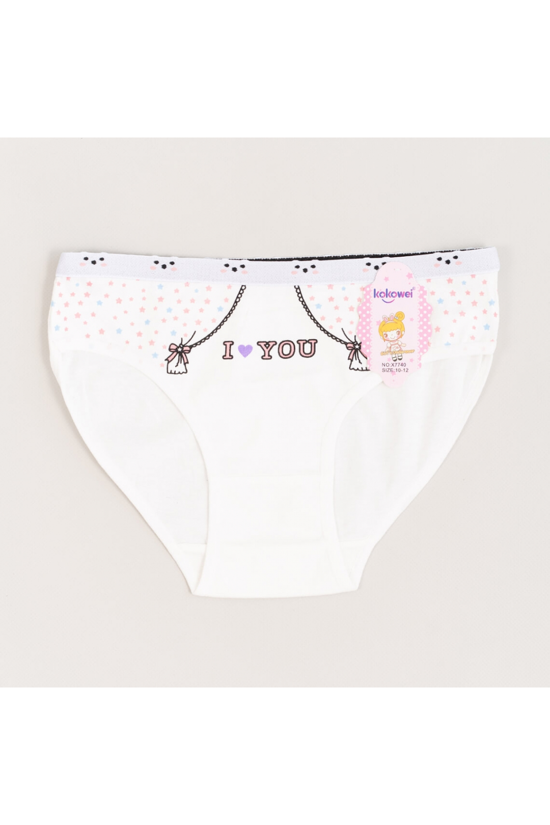 Трусики для дівчинки білий стретч-кулір