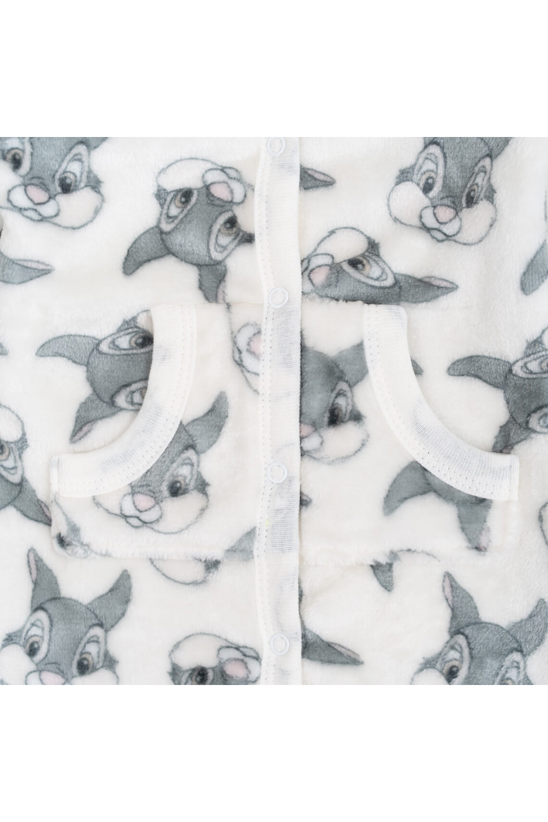 Комбінезон для малят Зайченята білий велсофт