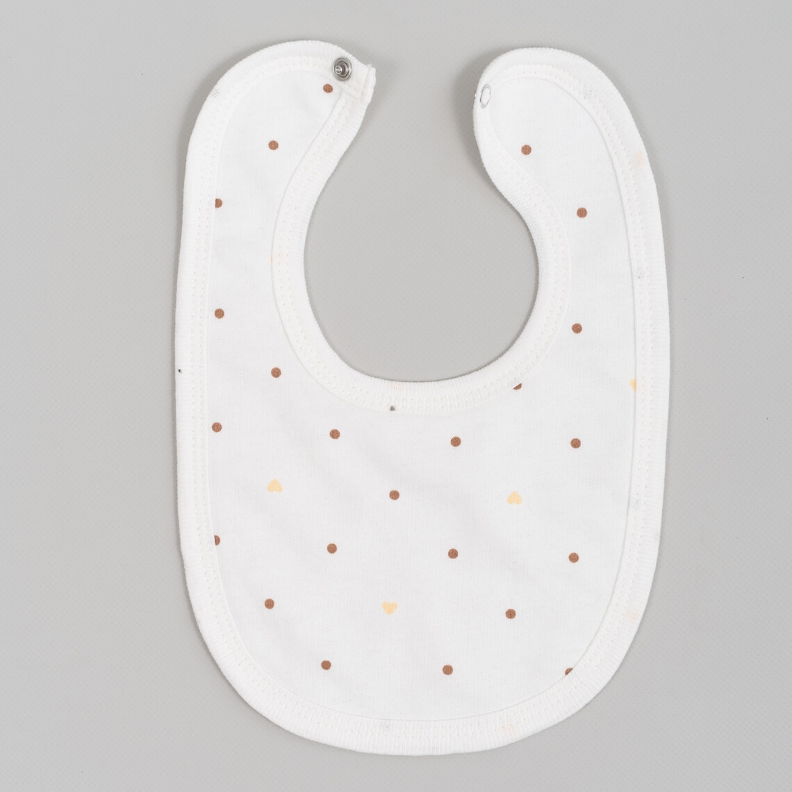 Слинявчик дитячий Горошки молочний начіс(футер)