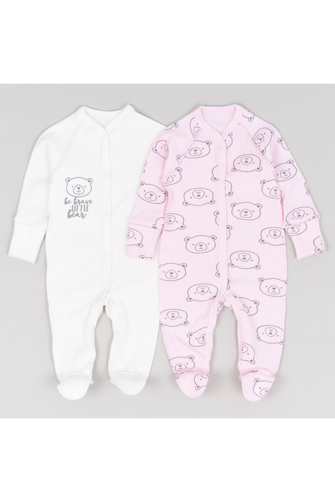 Пара сліпів  для новонароджених рожевий інтерлок