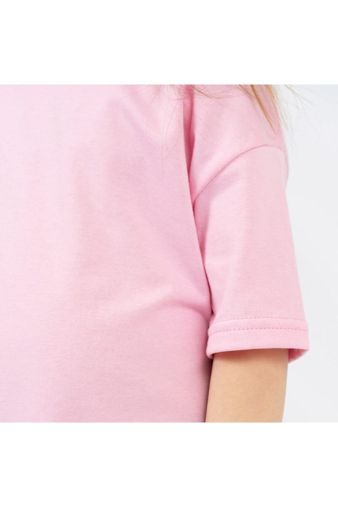 Футболка оверсайз для дівчинки рожевий кулір