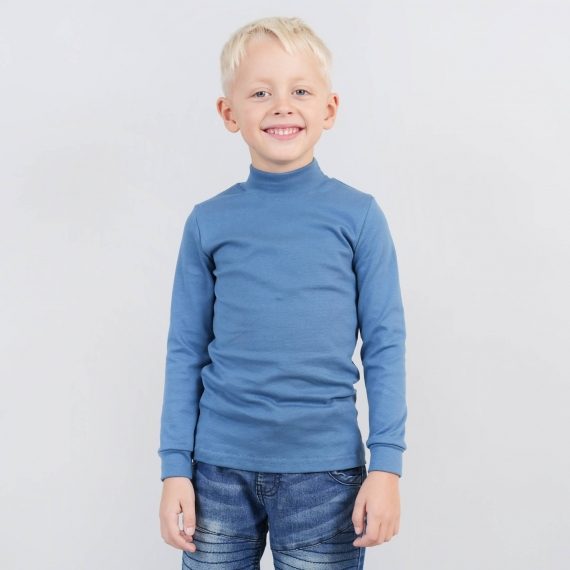 Гольф  для хлопчика волошковий стрейч