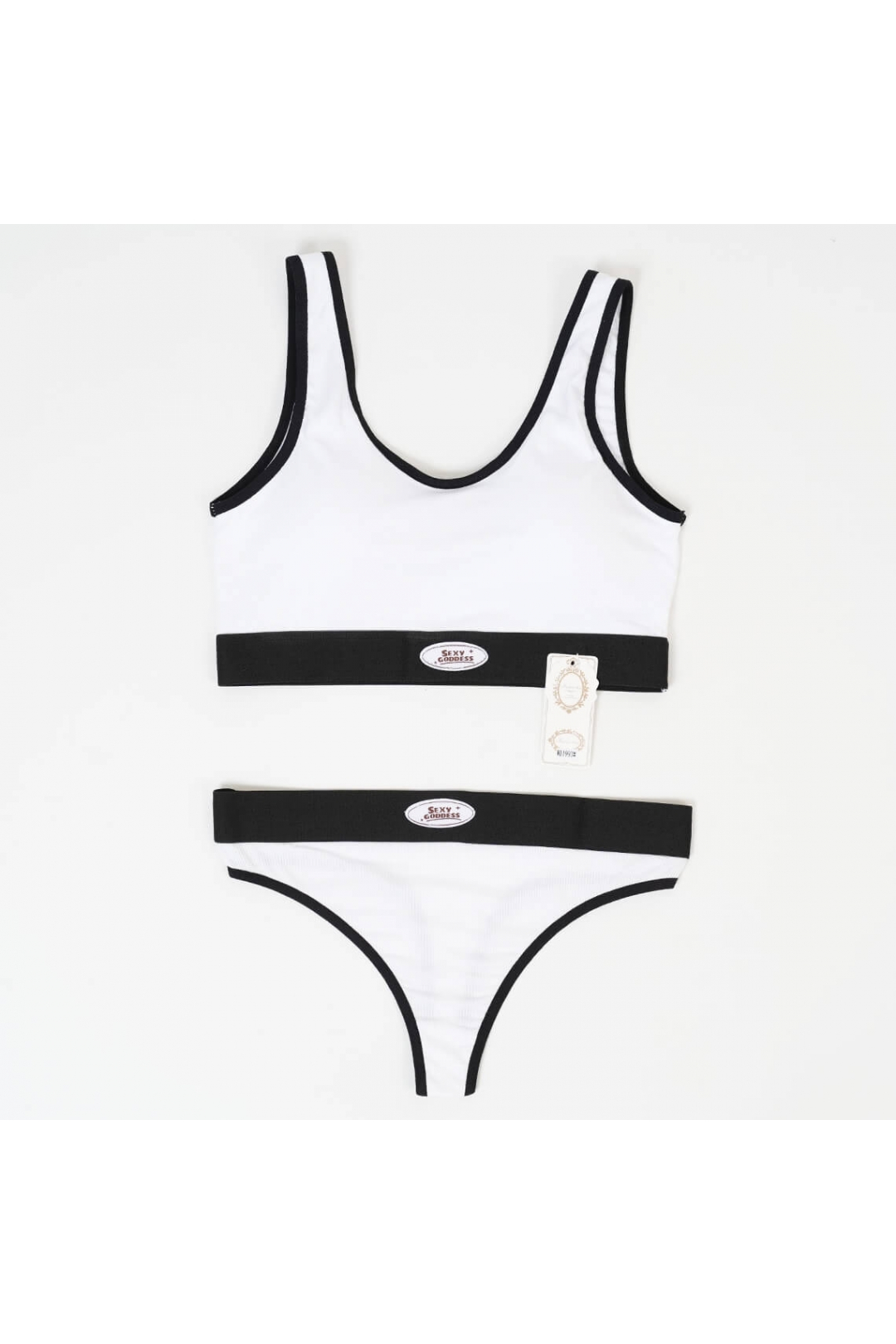 Комплект білизни для жінок білий бавовна