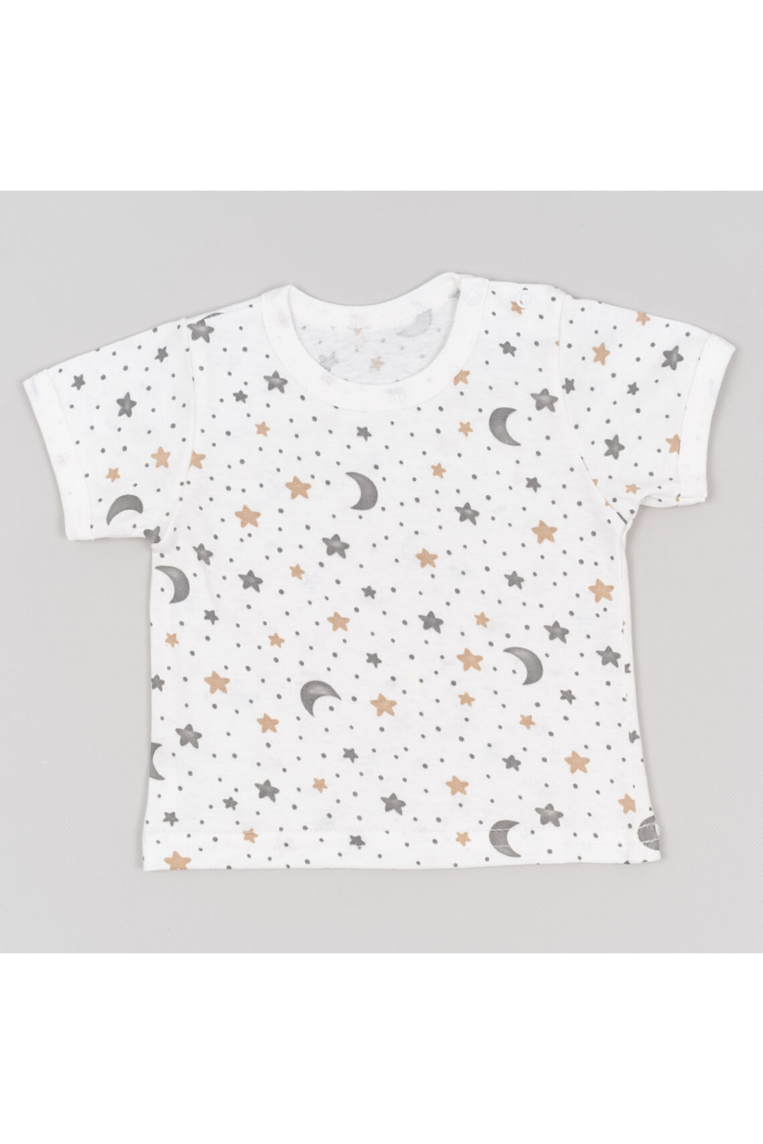 Футболка ясельна молочний Зірочки кулір