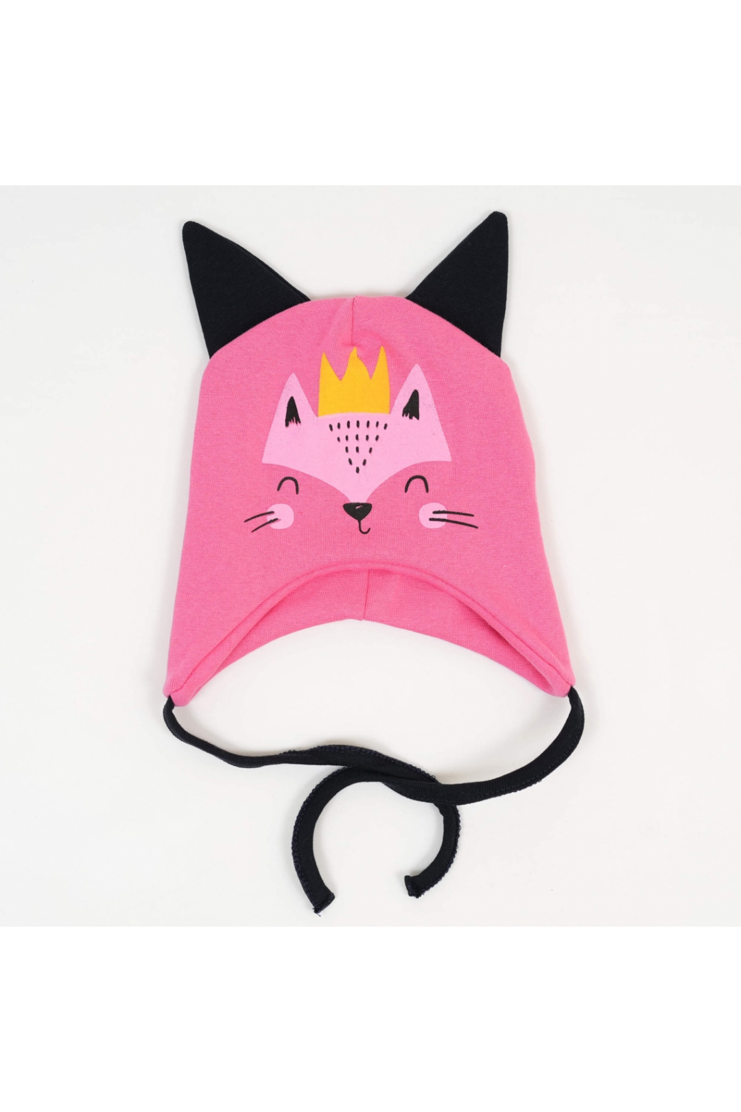 Шапочка Лисеня для дівчаток фуксія стрейч