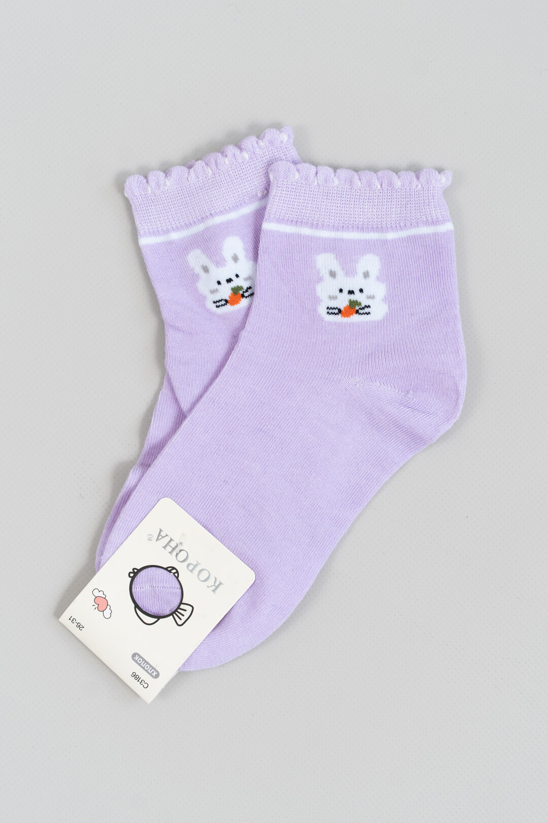 Шкарпетки для дівчинки бузковий бавовна