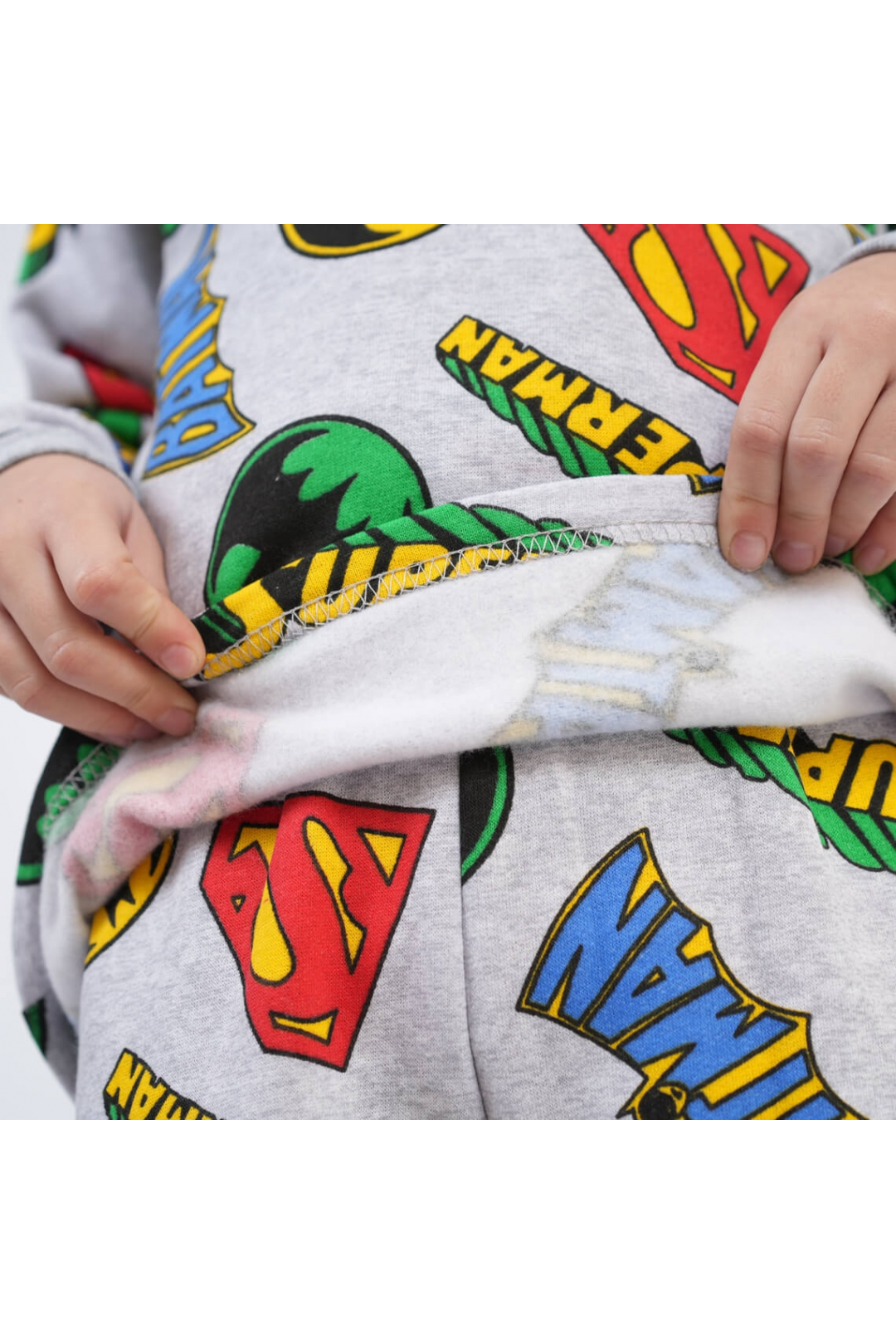 Піжами для хлопчика Супергерої сірий начіс (футер)