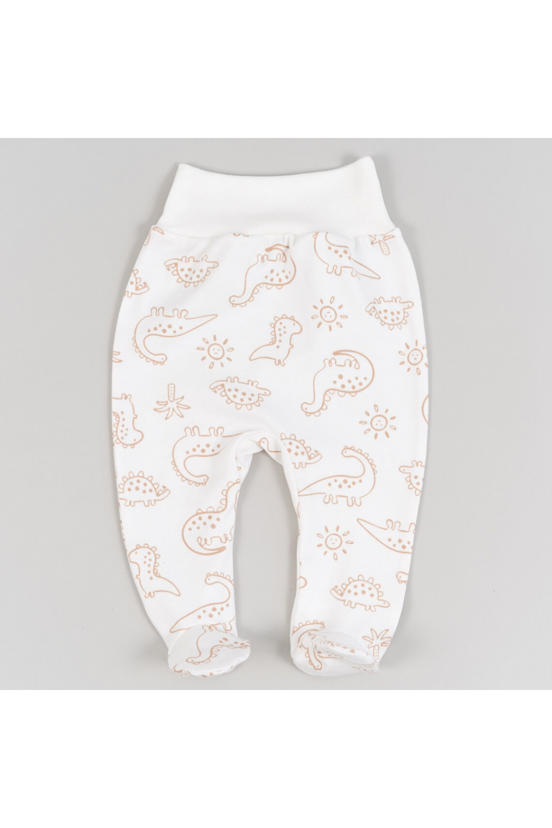 Повзунки для новонароджених Діно молочні інтерлок