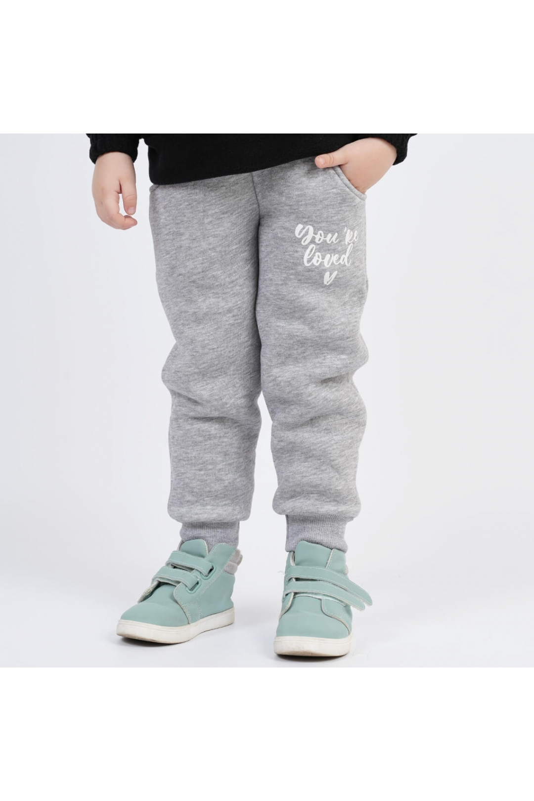 Штани для дівчинки сірий тринитка на флісі