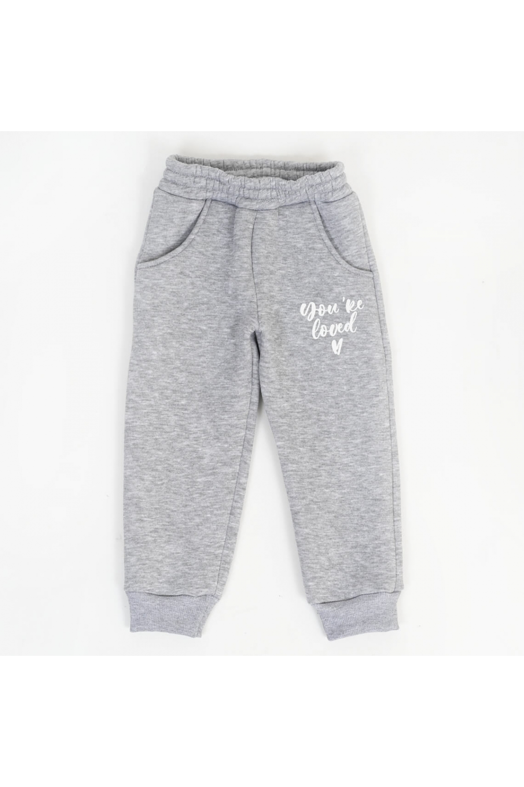 Штани для дівчинки сірий тринитка на флісі