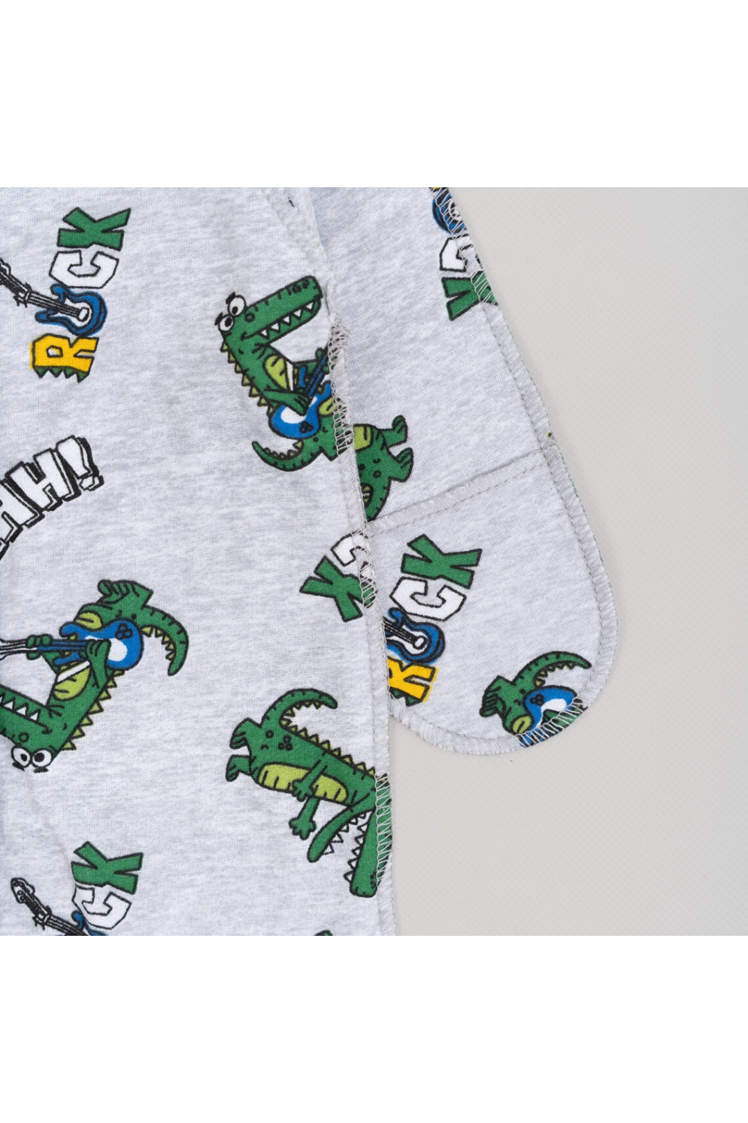 Сліп для новонароджених зелений Крокодил начіс високої якості(футер)