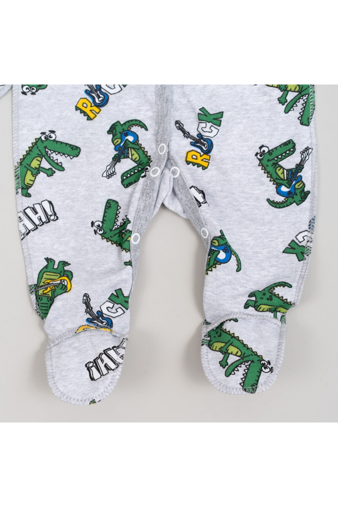 Сліп для новонароджених зелений Крокодил начіс високої якості(футер)