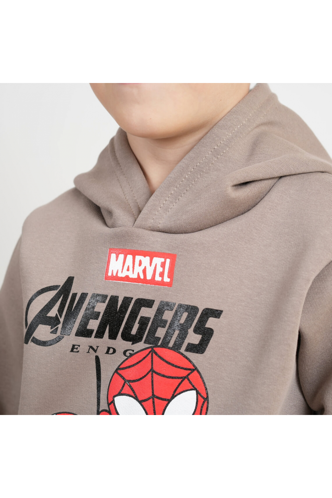 Худі для хлопчика бежевий тринитка на флісі