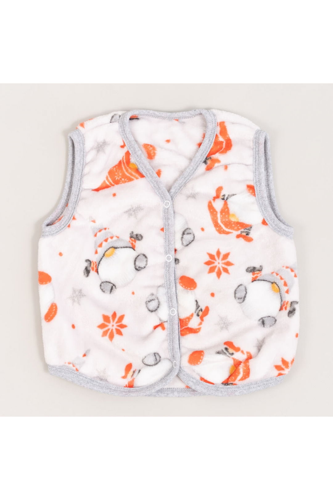 Пухнастий жилет для малят сірий велсофт