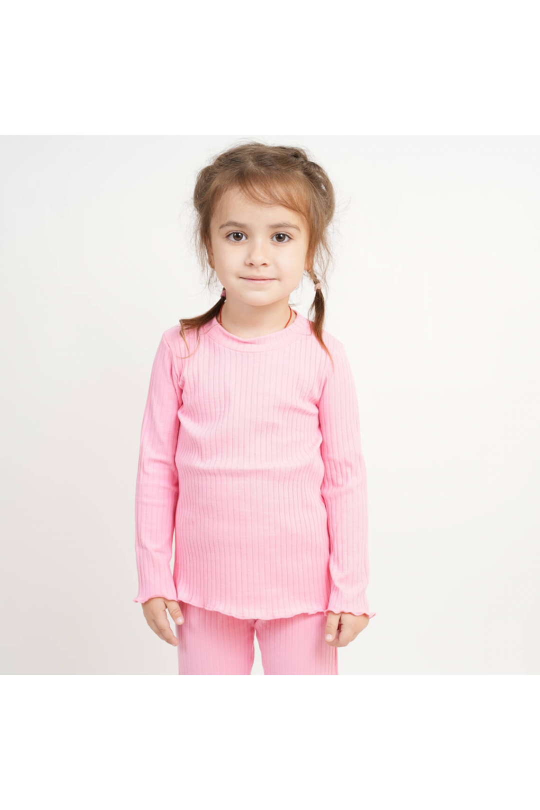 Комплект для дівчинки рожевий рубчик