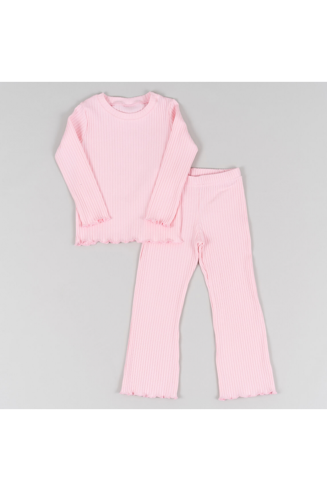 Комплект для дівчинки рожевий рубчик